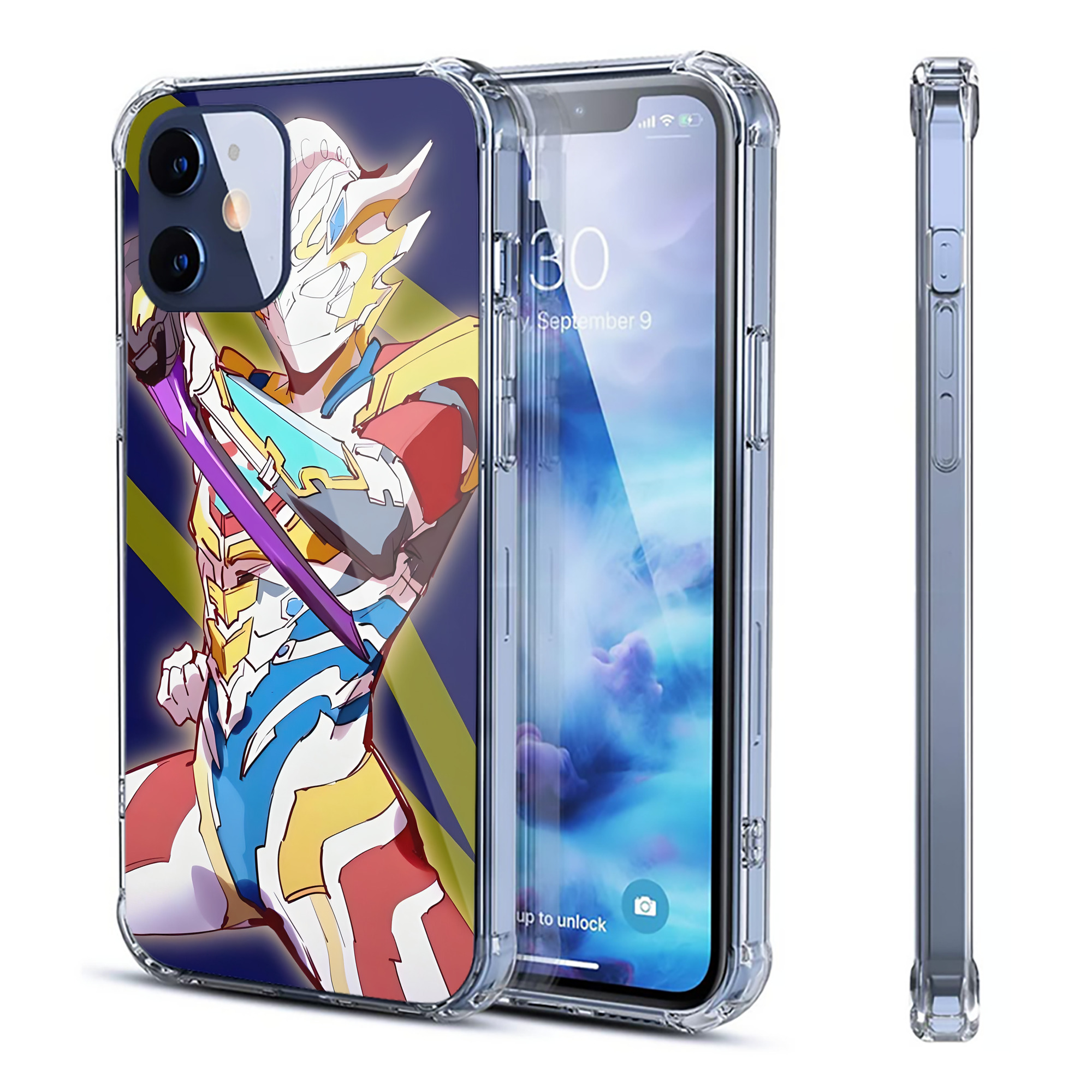 （画像用） ウルトラマン Ultraman 【iPhone 12シリーズ対応】透明スマホケース（クリアソフトケース）